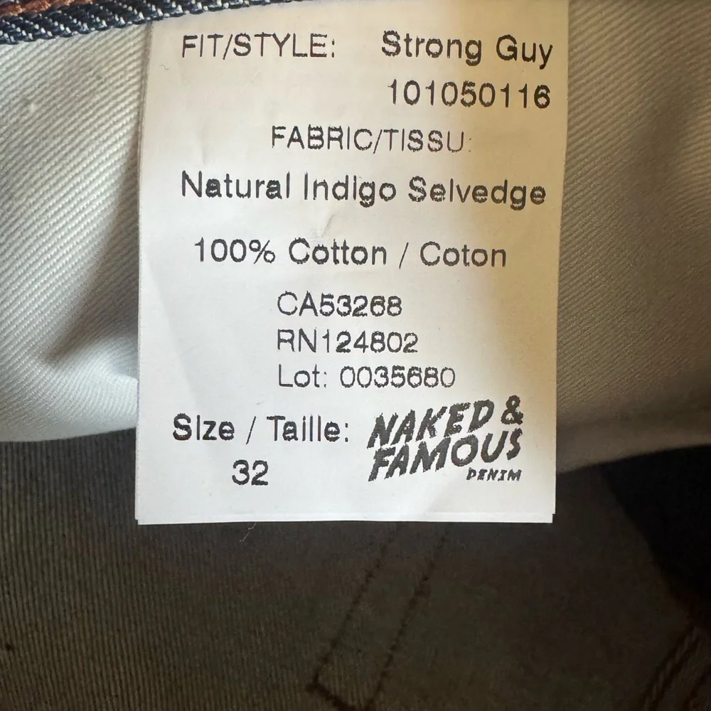 N&F | Natural Indigo Selvedge | Strong Guy | Tag 32 - Picture 7 of 7